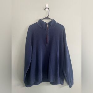 Orvis Men’s Fleece Heavy 1/4 Zip Pullover Sweatshirt Size XL Blue Navy